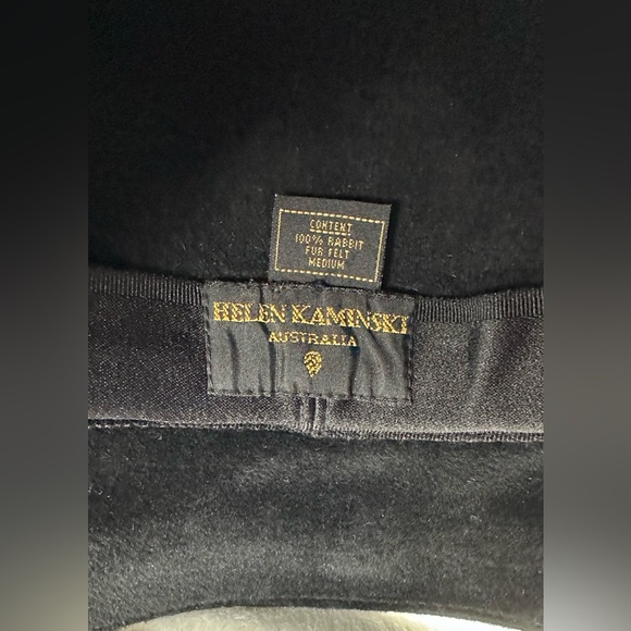 Helen kaminski Australia black 100% rabbit fur felt hat size medium - Picture 5 of 5